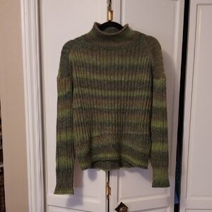 Kut From The Kloth Green Brown Mock    Turtleneck Sweater Size M
